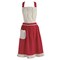 Contemporary Home Living Halter-Style Polka Dot Ruffled Kitchen Apron with Pocket - 34" - Red and White